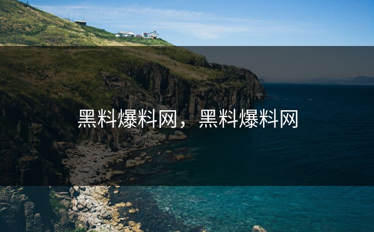 黑料爆料网，黑料爆料网